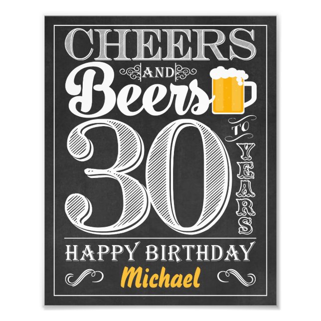 Impression Photo Symbole d'anniversaire heureux de 30 ans pour les  (Devant)