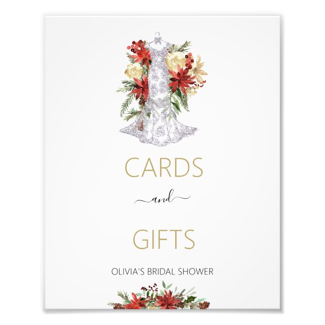 Impression Photo Symbole de Noël Cartes et Filles Mariages (Devant)