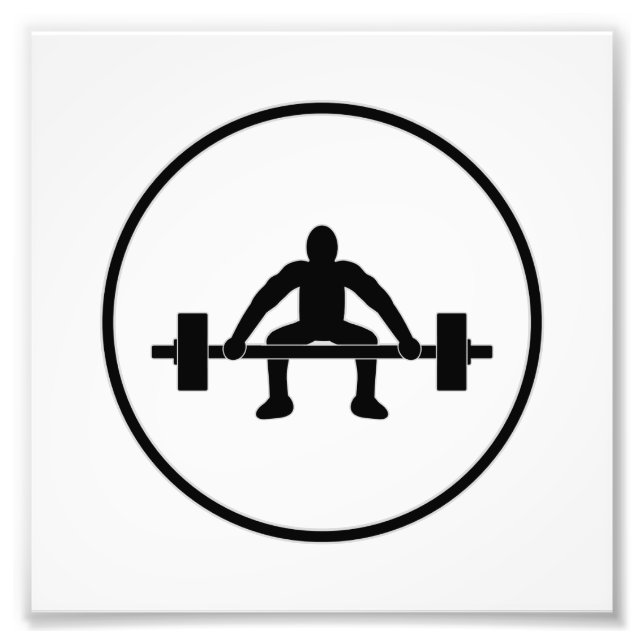 Impression Photo Symbole de soulèvement du poids (Devant)