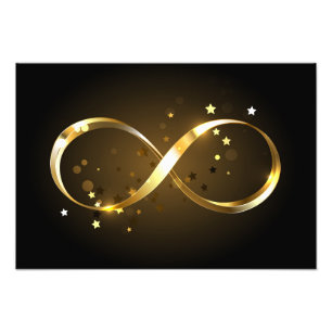 Impression Photo Symbole d'infini doré