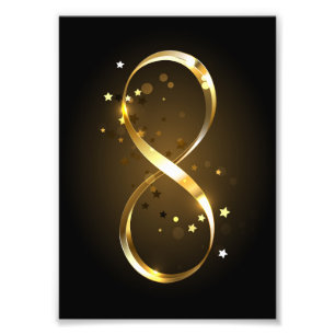 Impression Photo Symbole d'infini doré