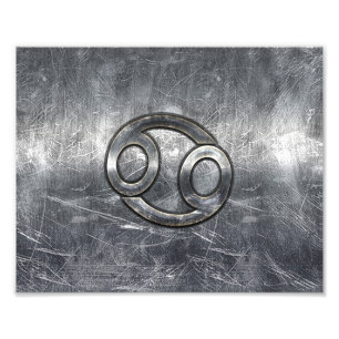 Impression Photo Symbole du cancer du zodiaque en style industriel