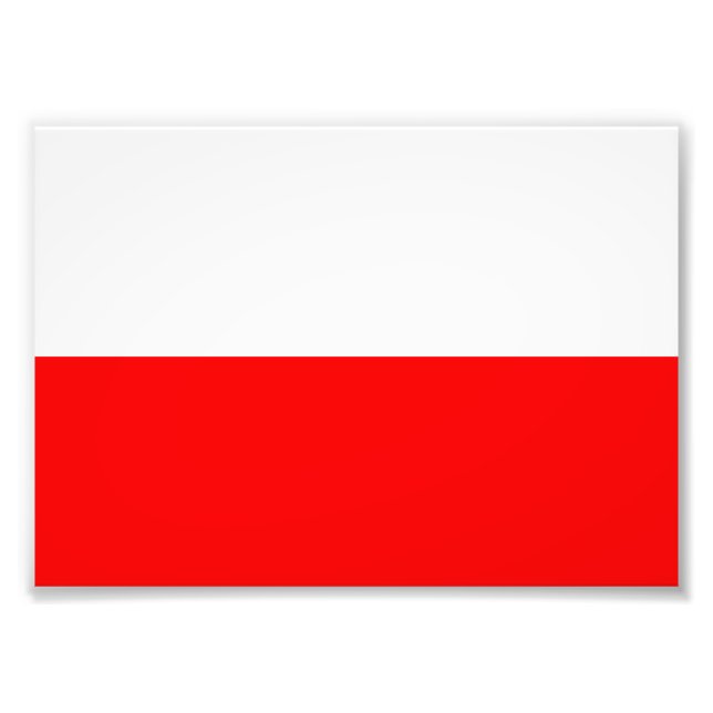 Impression Photo Symbole du drapeau de la Pologne rouge blanc (Devant)