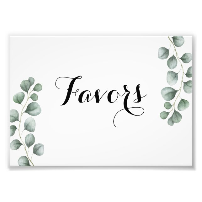 Impression Photo Symbole vert Eucalyptus Favor (Devant)