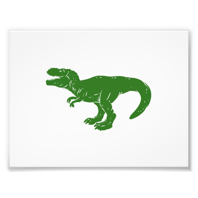Impression Photo T rex dinosaure - Choisissez la couleur arrière -  (Devant)