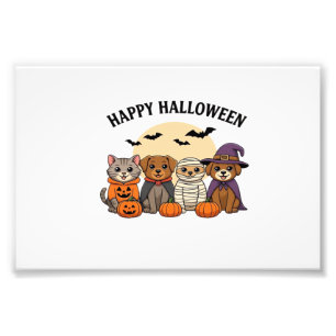 Impression Photo T-Shirt Halloween avec des chats et des chiens mig
