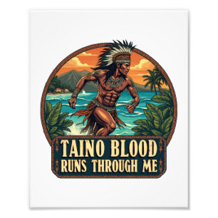 Impression Photo Taino Warrior Porto Rico Indigène Caraïbes