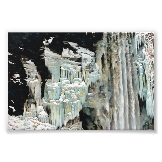 Impression Photo Taughannock Falls en hiver (Devant)