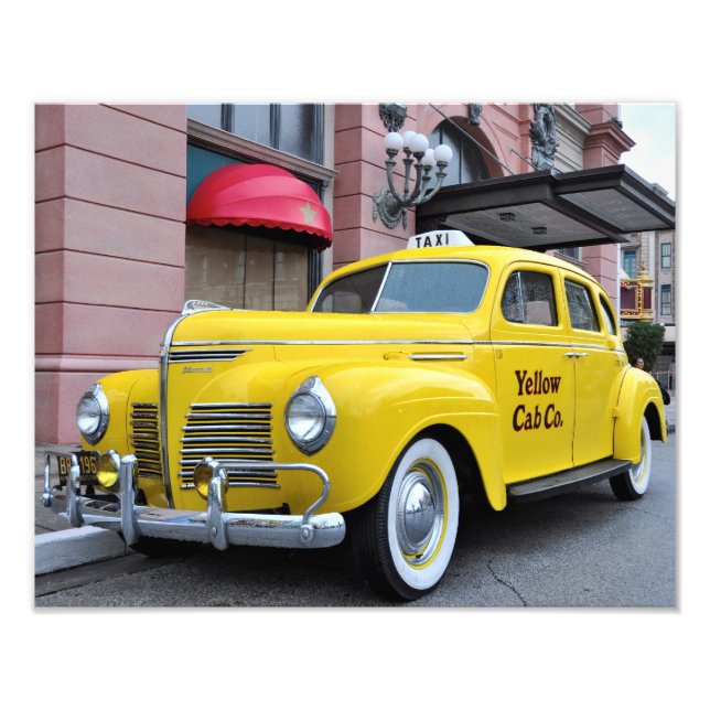 Impression Photo Taxi Plymouth des années 40 (Devant)