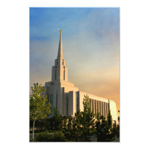 Impression Photo Temple de montagne d'Oquirrh