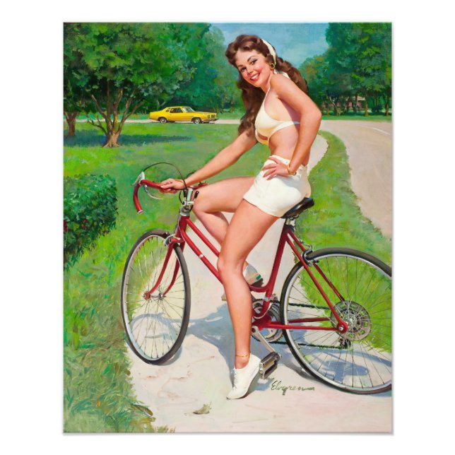 Impression Photo Temps pour un tour - Retro Pin-up Girl (Devant)
