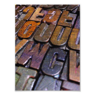 Impression Photo texture de type presse-lettres vintage