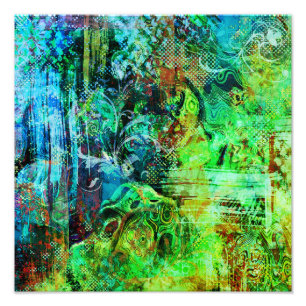 Impression Photo Textures complexes vertes