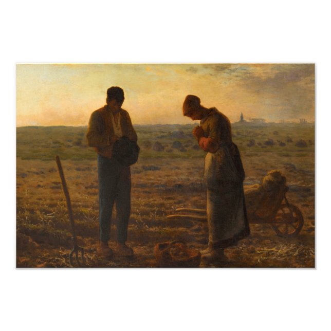 Impression Photo The Angelus, 1857-1859 par Jean-François Millet (Devant)
