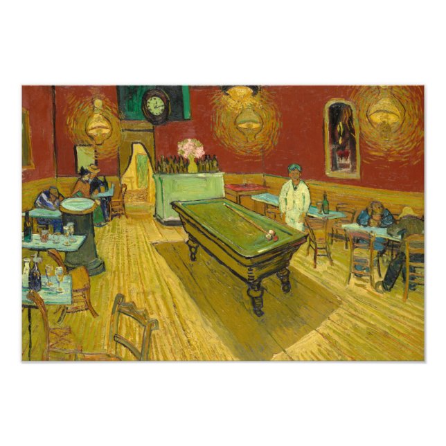 Impression Photo The Night Cafe, 1888 par Vincent van Gogh (Devant)