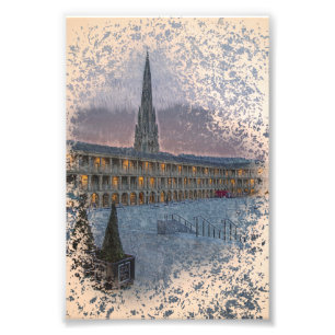 Impression Photo The Piece Hall, Halifax Gravure Artistique Ancienn