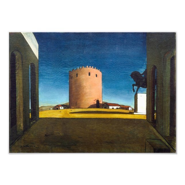 Impression Photo The Red Tower | Giorgio de Chirico |  (Devant)