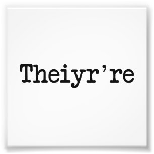 Impression Photo Theiyr're leur là ils sont typo de grammaire