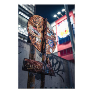 Impression Photo This sign was photographed at night in Osaka, Japa