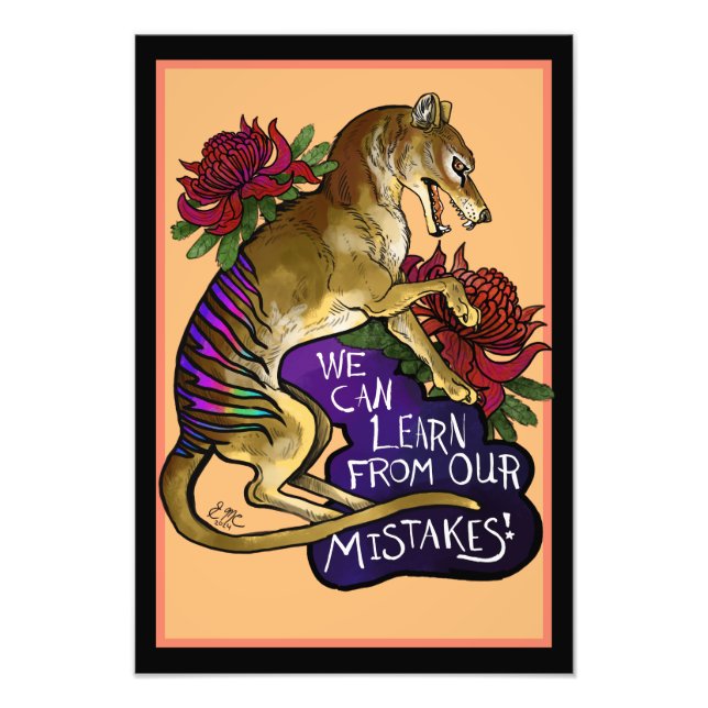 Impression Photo Thylacine : nous pouvons apprendre (Devant)