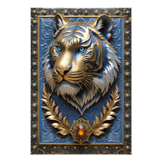 Impression Photo Tigre bleu