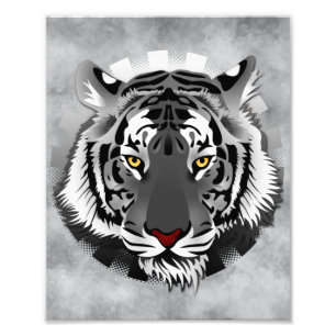 Impression Photo Tigre noir et blanc