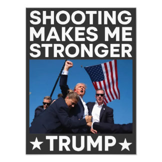 Impression Photo Tir Me Rend Plus Forte Trump Fight Rally Shot