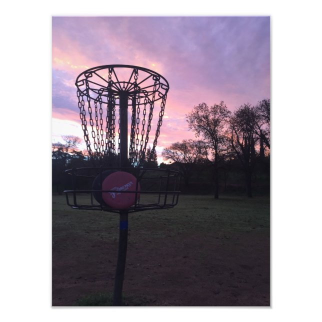 Impression Photo Tôt Le Matin Sur Le Disc Golf Course (Devant)