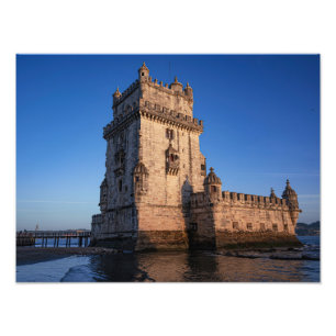 Impression Photo Tour Belem au coucher du soleil à Lisbonne, Portug