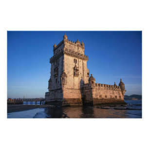 Impression Photo Tour Belem au coucher du soleil à Lisbonne, Portug