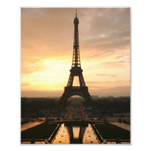 Impression Photo Tour Eiffel au lever de soleil du Trocadero