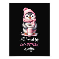 Tout ce que je veux pour Noël est Pingouins de caf