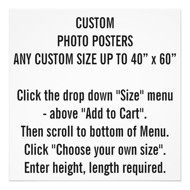 Impression Photo Toutes les photos de taille personnalisée (Devant)