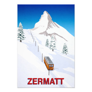 Impression Photo Train à ski Zermatt
