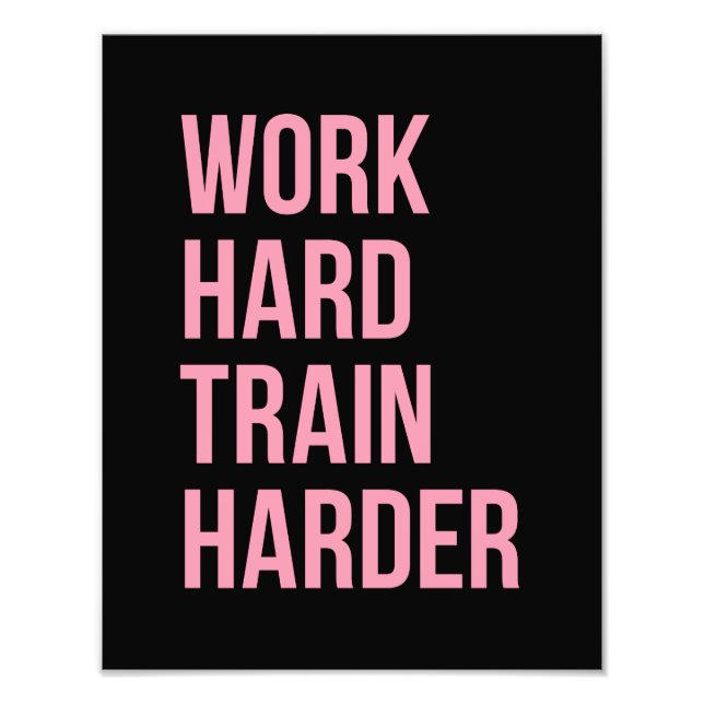 Impression Photo Travail Forme Forte Fitness Citation Motivationnel (Devant)