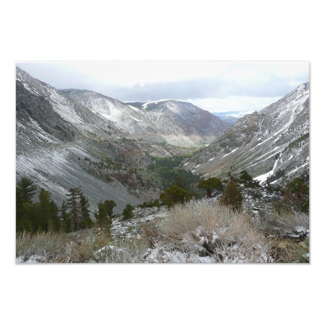 Impression Photo Traverser les montagnes neigeuses de la Sierra Nev (Devant)