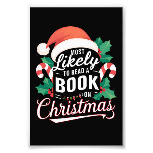 Impression Photo Très Probable De Lire Un Livre À Noël