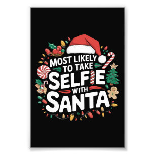 Impression Photo Très Probable De Prendre Selfie Avec Père Noël Fam