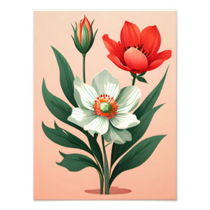 Impression Photo Trio floral dynamique