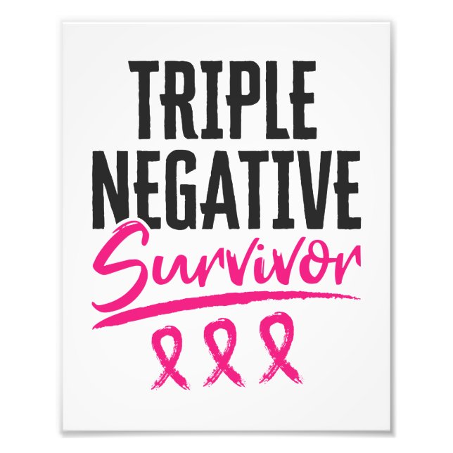 Impression Photo Triple survivant négatif TNBC Cancer du sein (Devant)