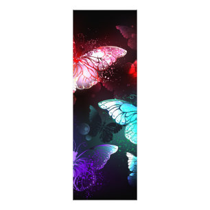 Impression Photo Trois papillons brillants sur l'arrière - plan de 