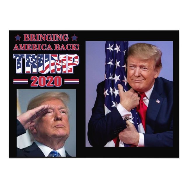 Impression Photo Trump 2020 rétablisse l'Amérique (Devant)