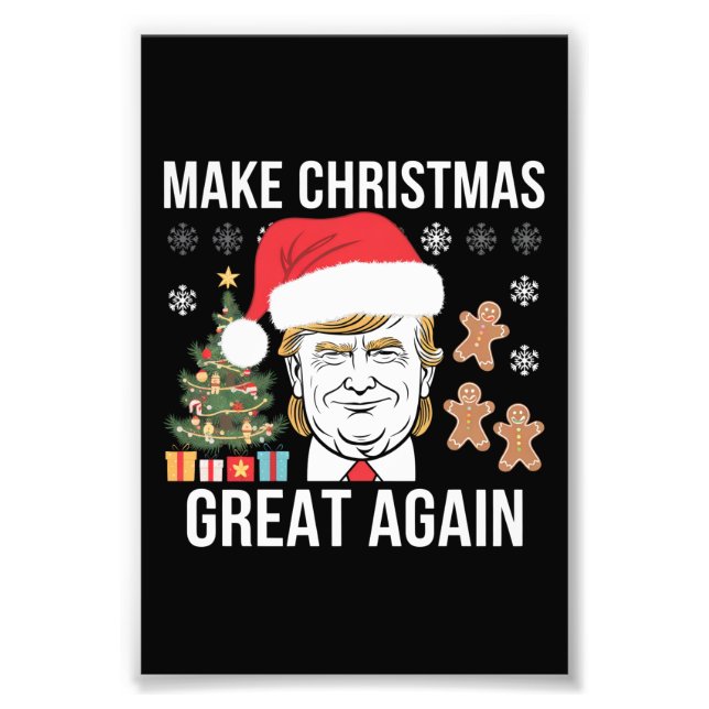 Impression Photo Trump 2024, une nouvelle grande élection pour Noël (Devant)