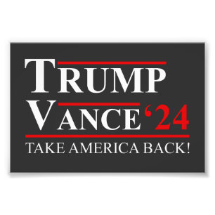 Impression Photo Trump Vance 2024 Vice-président VP Trump 2024