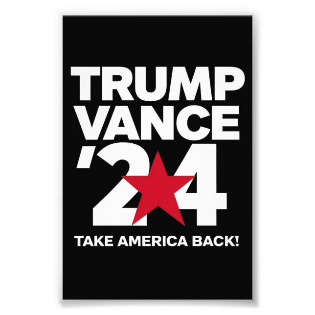 Impression Photo Trump Vance 2024 Vote Élection Trump 2024 (Devant)