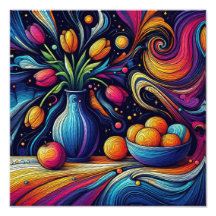 tulipes colorées et oranges fraîches
