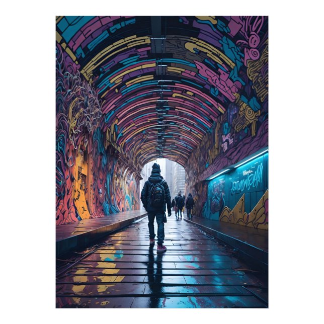 Impression Photo Tunnel De Graffiti (Devant)