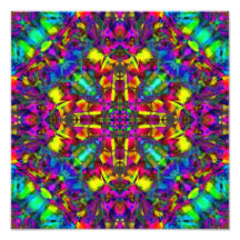 Turquiose violet et Motif mandala jaune