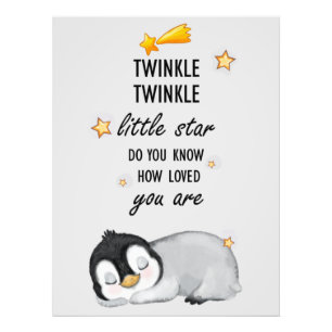 Impression Photo Twinkle, Twinkle Little Star pour Sleep Penguin Ph