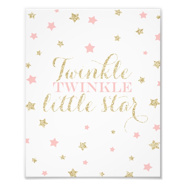 Impression Photo Twinkle Twinkle Little Stars Nursery Print (Devant)